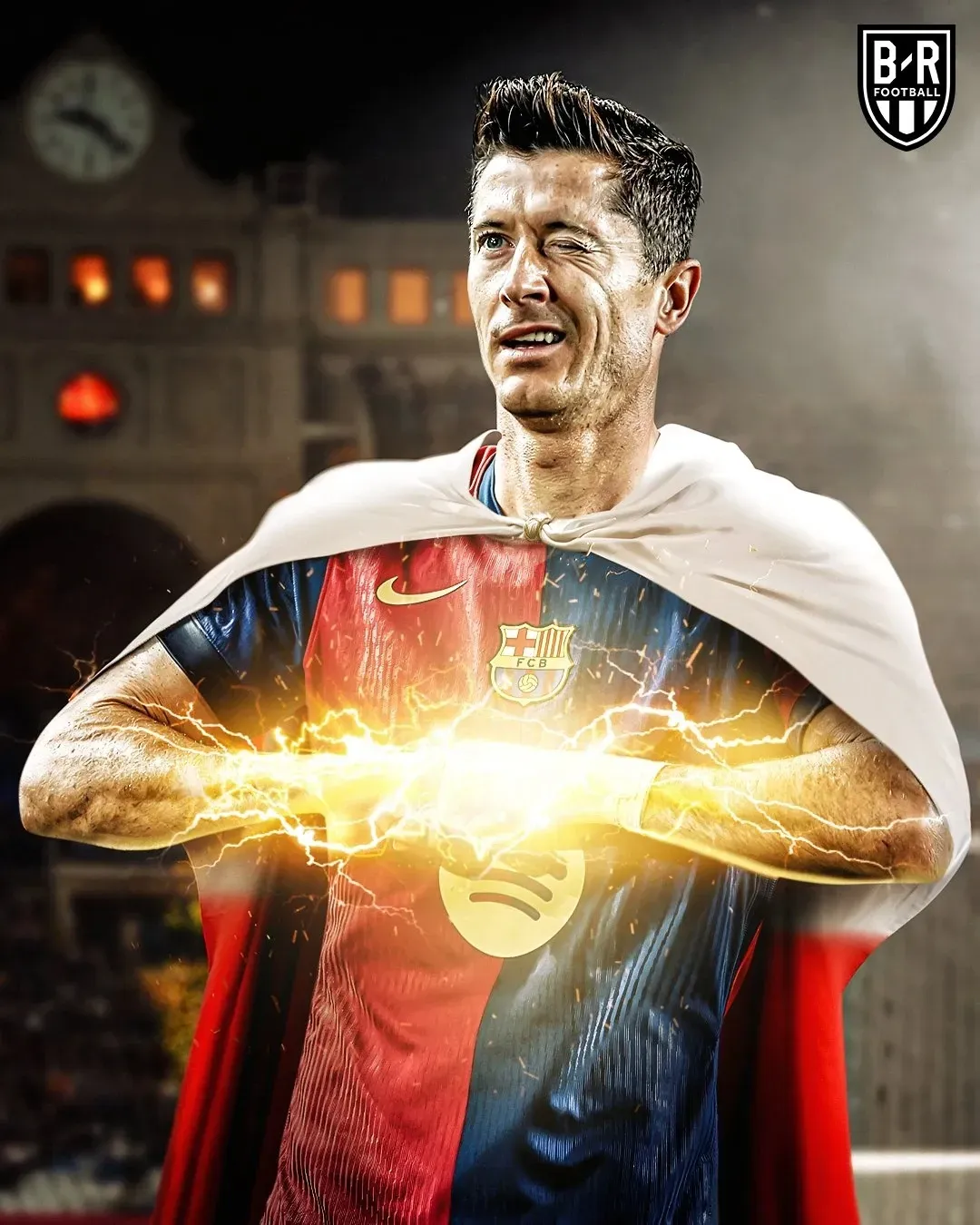 莱万多夫斯基意外战胜西班牙队，大比分获胜引爆全场！